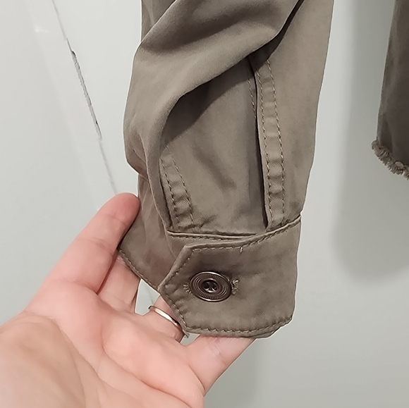 Dylan Cotton Linen Jacket Olive‎ Green Women's Size Small NWOT - Picture 2 of 10